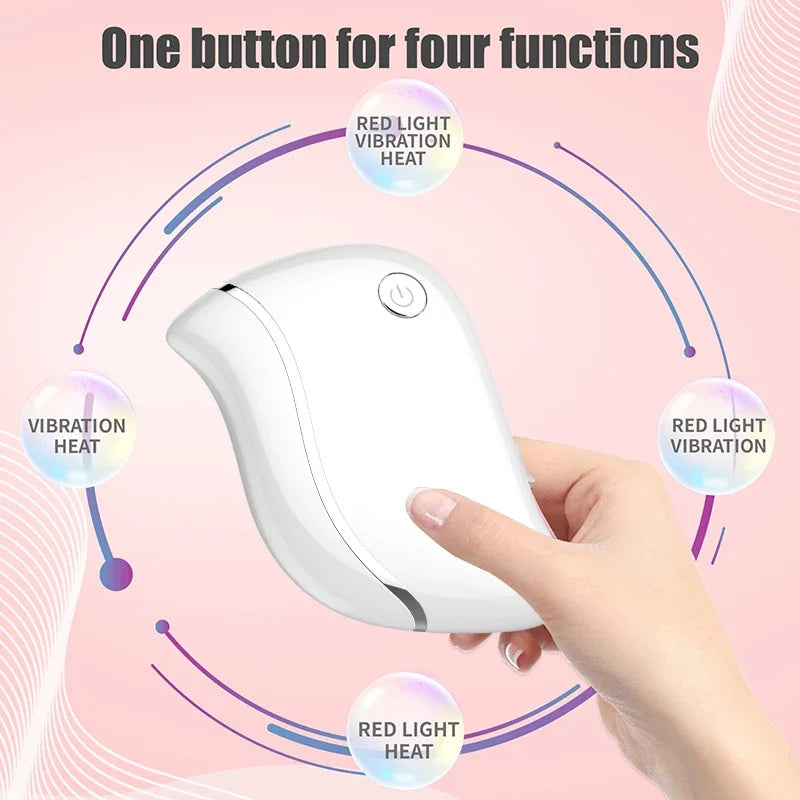 4 in 1 Electric Guasha Massager Heating Vibration Red Light Massage Machine for Face Body Guasha Scraping Fat Burning Slimming