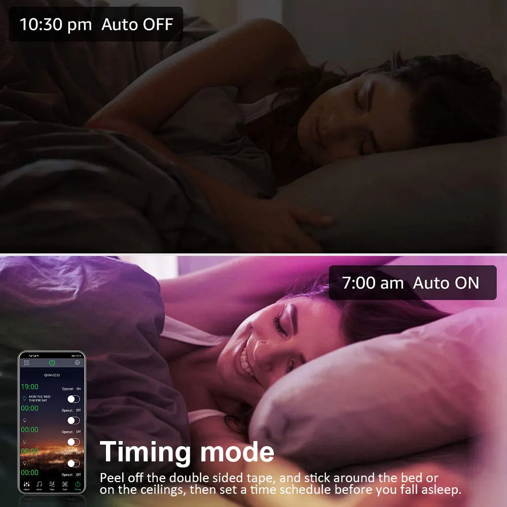 Smart LED strip lights Alexa Google Home voice control app