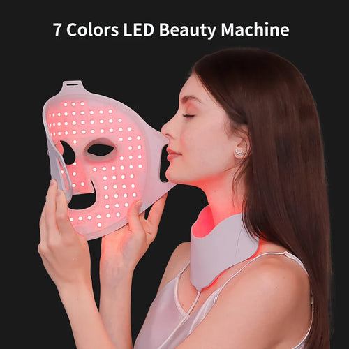 LED Silicone Beauty Mask with 7 Color Options for At-Home Skin Care