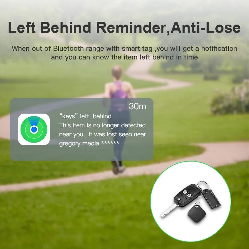Smart GPS Bluetooth tracker for keys wallet bag Find My app