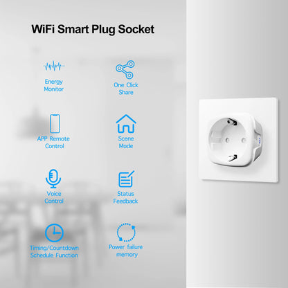 Smart home wifi outlet plug remote control US standard
