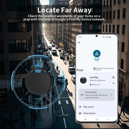 Android Find Hub location tracker key finder compact design