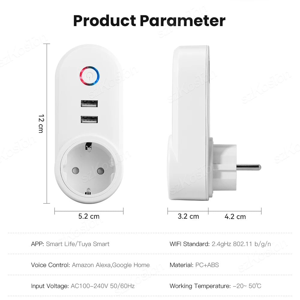 Wifi smart plug energy monitor power usage real-time tracking app