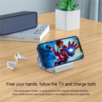 3 in 1 Wireless Charging Station for Apple MagSafe Charger, Foldable Magnetic Travel Charger for iPhone Apple Watch AirPods Pro